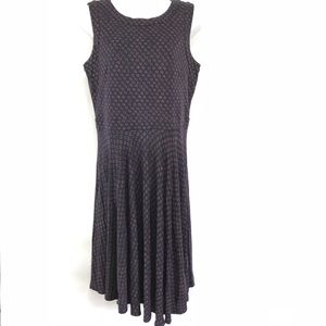 Ann Taylor Loft Fall Navy Blue Printed Dress